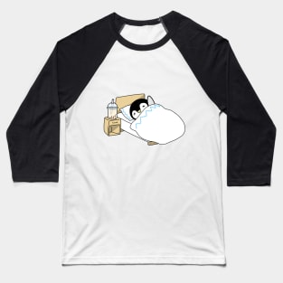 Little Penguin Chilling in Bed with some Boba! Baseball T-Shirt